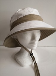 CHAPEAU CLOCHE AMAURY COLORIS BLANC/BEIGE