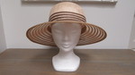 CLOCHE A BORD LARGE COMPLIT BEIGE RAYE