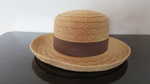 CHAPEAU PAILLE COLORIS NATUREL GROS GRAIN TAUPE