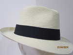 CHAPEAU PAILLE PAPIER GROS GRAIN MARINE